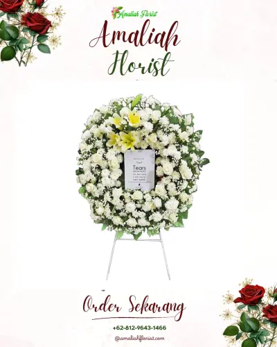 Krans Bunga Duka Cita di Sukabumi Utara